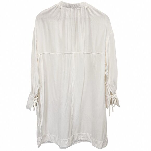 AGNONA Wool Blend Open Sides Tunic In Cream Size IT46 US10 - Picture 9 of 13